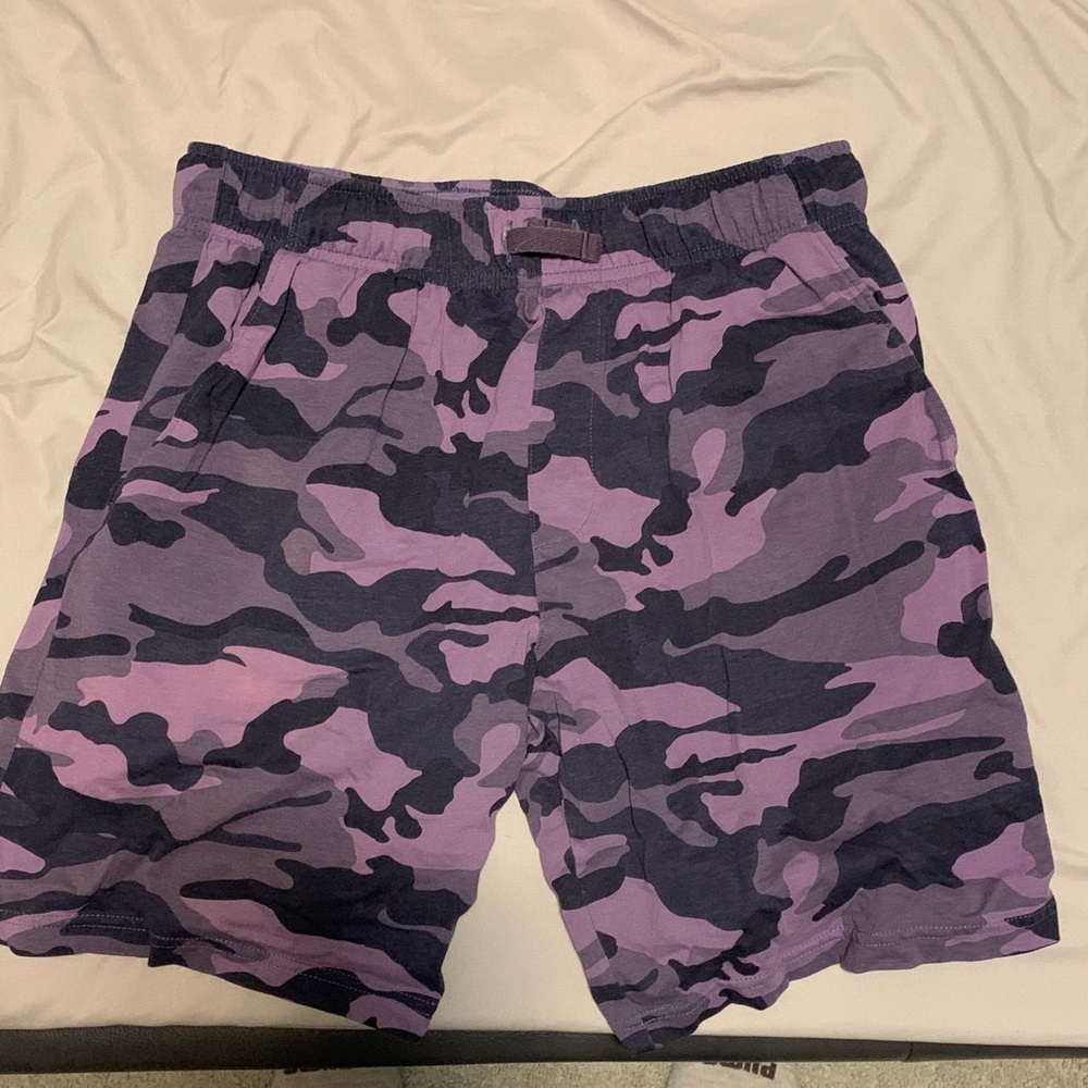 George Men's Purple Camo Athletic Shorts